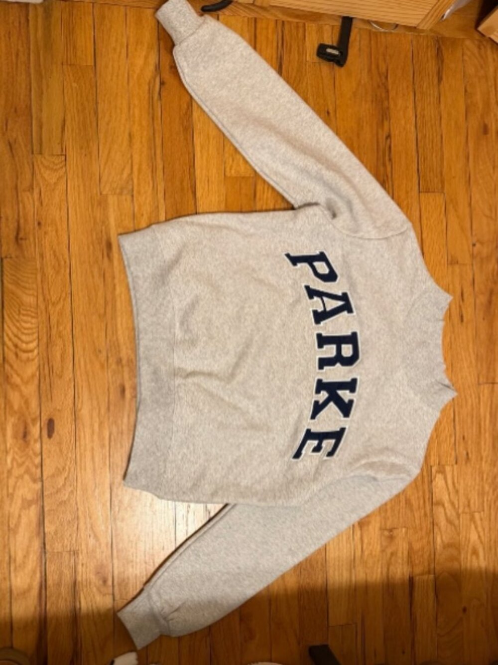 Parke Arched Logo Crewneck - Grey/Navy